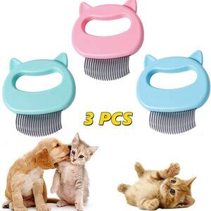 3-Pcs Pet Grooming Comb Set Cat Dog Hair Removal Brush Wear Multi-function Brush